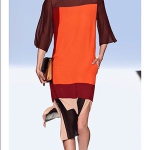 Bcbg runway IVEY color blocked dress